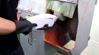 HY TAIWAN Tuna Cleaning and deboning machine MEAT BAND SAW [upl. by Afas524]