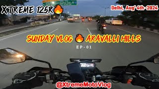 Sunday Vlog  Aravalli Hills  Group Ride on Xtreme 125r xtrememotovlog [upl. by Namien]