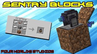 Sentry Blocks Minecraft Bedrock Addon Trailer minecraft gaming mcpe [upl. by Ahola]