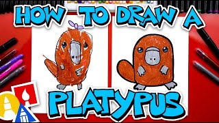 How To Draw A Cute Cartoon Platypus [upl. by Harwill]