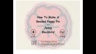 How To Make A Beaded Poppy Pin with Jenny Blackbird [upl. by Sileray]