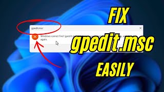 Easiest Way To Fix Group Policy Editor Missing In Windows 1011 Home 2025  Enable GPEDIT in Windows [upl. by Blackwell742]