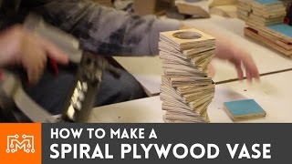 How to make a spiral plywood vase  I Like To Make Stuff [upl. by Heng]