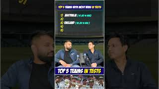 Top 5 Teams in Test Cricket  Most Wins by Test Team  Highest Win in Test Matches quiz indvsaus [upl. by Meunier147]