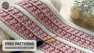 SUPER EASY amp FAST Crochet Pattern for Beginners ⚡️ 🥰 ABSOLUTELY AMAZING Crochet Stitch for Blanket [upl. by Aicelaf530]