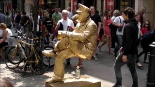 Man Sitting on Nothing Floating and Levitating London Street Performance and Street Art [upl. by Lorn609]