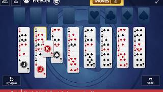 Star Club\FreeCell\Hard II Play the K♣ to the Foundation in no more than 80 moves [upl. by Merrili]