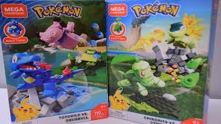 Totodile vs Snubbull amp Chikorita Vs Cyndaquil Set l Mega Construx Pokemon [upl. by Hanan]