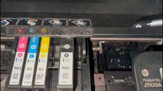 hp Officejet pro 6960 printhead clean [upl. by Enerak]