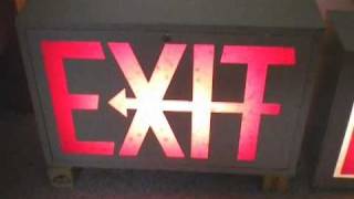 Vintage 1950s60s Prescolite Exit Sign [upl. by Suoirrad47]