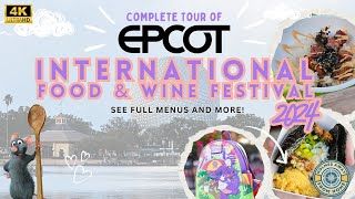 EPCOT International Food amp Wine Festival First Day  Complete Menu Viewing 2024  Walt Disney World [upl. by Alban]