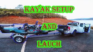 Kayak Setup and Launch From a Trailer [upl. by Enyahs410]