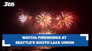 WATCH Fireworks at Seattles South Lake Union [upl. by Haram]