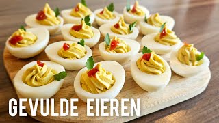 gevulde eieren maken op zn Surinaams Paasdagen recept Easter deviled eggs recipe [upl. by Boyden22]