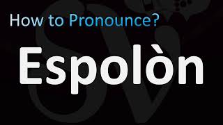 How to Pronounce Espolòn Tequila [upl. by Channa]