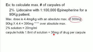 Calculating Maximum Doses of Anesthetic [upl. by Dew]