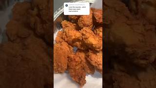 How to get crispy fried chicken 🍗 foodshorts crispychicken crunchychicken food dinnerideas [upl. by Ruelle]