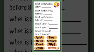 Fun German Numbers Quiz  Fill in the Blanks 010  Test Your Knowledge funlearning quiztime [upl. by Anabal]