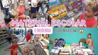 Material escolar  Merenda  Tudo muito caro 😱 [upl. by Lamok]