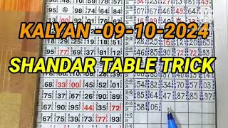 KALYAN 09102024 TABLE TRICK SE SINGLE JOD [upl. by Lesak]