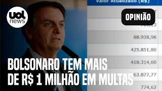 Bolsonaro tem mais de R 1 milhão em multas por não usar máscara expresidente tem conta bloqueada [upl. by Aleka607]