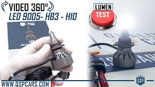 Luci Led Auto Quarzo QSPCARS HB3 9005 H10 Dimostrazione Lumen con Vero Tester LUMEN NO LUX [upl. by Pouncey]