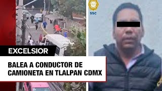 Balea a conductor de camioneta en Tlalpan CDMX [upl. by Negaet492]