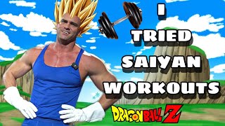 I tried Goku and Vegetas HARDEST workouts [upl. by Elletnahs249]