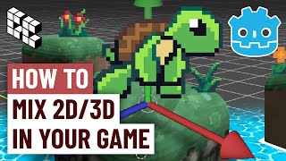 Creating a 2D3D Hybrid Game in Godot Using Gridmap 2D Parallax and Sprites [upl. by Yeliab21]