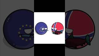 🇪🇺 and 🇳🇴  countryballs animation memes 2danimation europe funny shorts [upl. by Lahpos499]