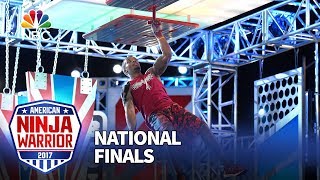 Najee Richardson at the Las Vegas National Finals Stage 3  American Ninja Warrior 2017 [upl. by Hovey]