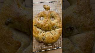 Halloween Sourdough Fougasse bread shorts [upl. by Atteuqahs927]