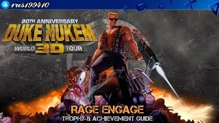 Duke Nukem 3D 20th Anniversary World Tour  Rage Engage Trophy amp Achievement Guide [upl. by Anastasius]