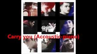 Union J Carry you Accousticpiano with lyrics [upl. by Uehttam845]