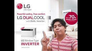 UNBOXING and REVIEW LG LA100EC Dual Inverter Window Type Aircon Review Philippines [upl. by Oicinoid624]