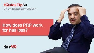 How does PRP work for hair lossPRP बालों के झड़ने में कैसे काम करता है HairMDTips30  In HINDI [upl. by Llehsram42]