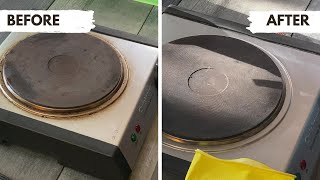 How to Remove STUBBORN Stains from a Portable Cooktop [upl. by Lrat227]