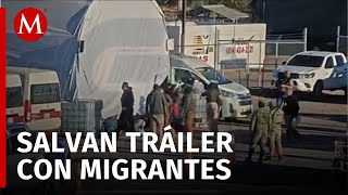 Aseguran tráiler que llevaba más de 150 migrantes en Chihuahua [upl. by Eet]