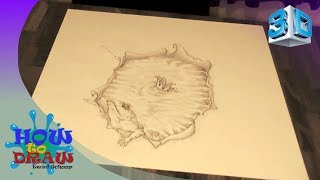 Trick Art  3D illusion drawing Frog  3d illusie tekenen Kikker  Emiel Schaap [upl. by Aleta384]