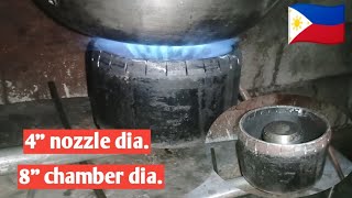 Heavy Duty used oil stove blue flame kalandemantika danielteam6893 [upl. by Atnovart]