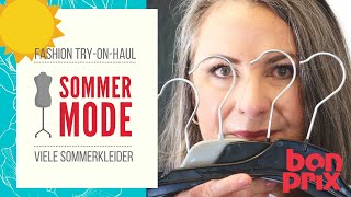 Plus Size Fashion TryOnHaul  Sommer 2021  BonPrix  Sommerkleider amp etwas für unten drunter [upl. by Etnwahs]