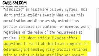 The Normalization of Deviance in Healthcare Delivery Case Solution amp Analysis Caseismcom [upl. by Mattheus]