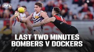 Last Two Minutes Essendon v Fremantle  Round 21 2024  AFL [upl. by Junette705]