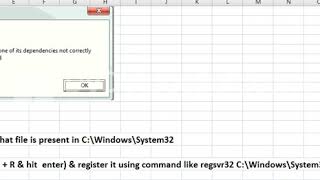 component MSCOMCT2 OCX or one of its dependencies not correctly registered a file is missing [upl. by Orlando]