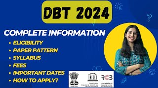 DBT BET JRF 2024 Complete Details I Eligibility II Syllabus II Paper Pattern II How to Apply RCB [upl. by Burrow]