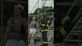 Bodybuilder vs Firefighter shorts firefighter bodybuilding [upl. by Marice]