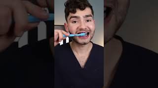 toothbrush dentist satisfying comedy makeup homemade diy braces teeth youtubeshorts [upl. by Anaeed360]