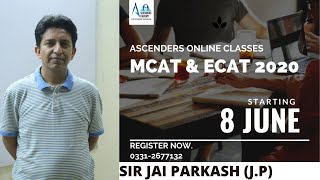 ASCENDERS ONLINE SESSION  MCAT  ECAT  SIR JP  CHEMISTRY SNAPS  DEMO CLASS [upl. by Cyndia]