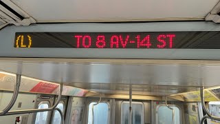 BMT 14 St Line R143 L Train CanarsieRockaway Pkwy to 8 Av14 St 2 [upl. by Enneite]