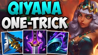 CHALLENGER QIYANA ONETRICK INSANE SOLO CARRY GAMEPLAY  CHALLENGER QIYANA MID GAMEPLAY  1412 S14 [upl. by Esya]